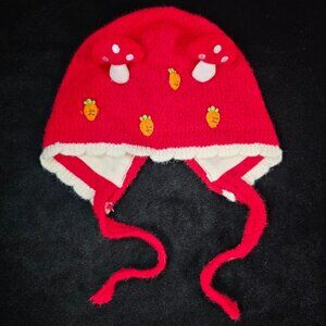 MiniOlie Baby Mushroom Carrot Knit Bonnet 8 mos - 3T